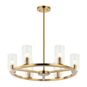 Westlock 6-Light Pendant in Aged Gold Brass