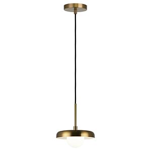 Creston 1-Light LED Pendant in Aged Gold Brass