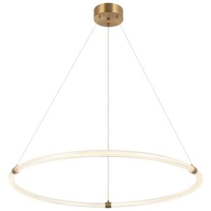 Inkara 1-Light LED Pendant in Aged Gold Brass