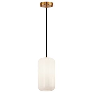 Charismo 1-Light Pendant in Aged Gold Brass