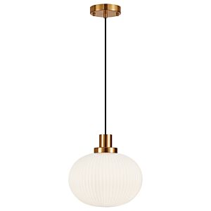 Charismo 1-Light Pendant in Aged Gold Brass