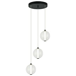 Belange 3-Light LED Pendant in Matte Black