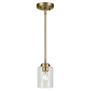 Winslow 1-Light Mini Pendant in Natural Brass