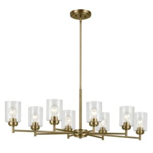 Winslow 8-Light Chandelier in Natural Brass