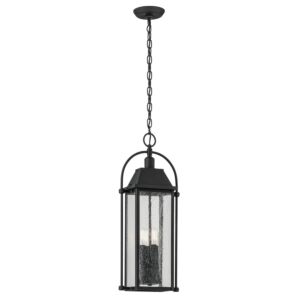 Harbor Row 4-Light Outdoor Pendant in Textured Black