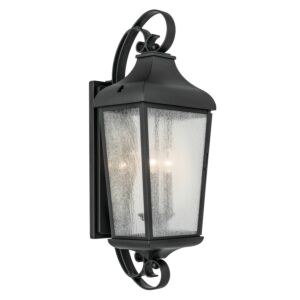 Forestdale 3-Light Outdoor Wall Mount in Textured Black