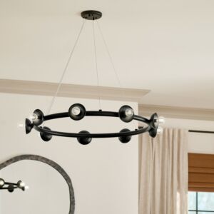 Palta 9-Light Chandelier in Black