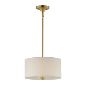 Bongo 2-Light Pendant with Semi-Flush Mount in Natural Aged Brass
