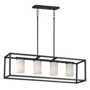 Lateral 4-Light Linear Pendant in Black