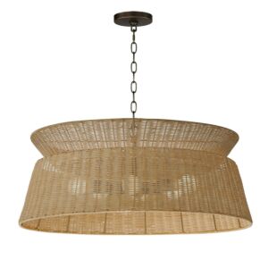 Tahiti 6-Light Chandelier in Dark Bronze