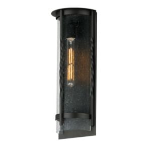 Foundry 1-Light Outdoor Wall Sconce in Black
