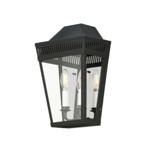 Oxford 2-Light Outdoor Wall Sconce in Black