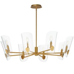 Armory 8-Light Chandelier in Natural Aged Brass