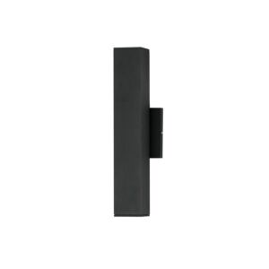 Culvert 2-Light LED Outdoor Wall Sconce in Black