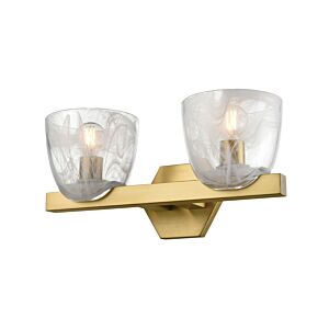Chalice 2-Light Bathroom Vanity Light in Brass