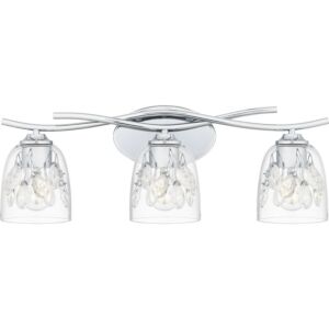 Ansley 3-Light Bathroom Vanity Light in Polished Chrome