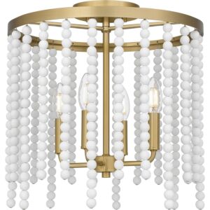 Apelle 4-Light Semi-Flush Mount in Aged Brass