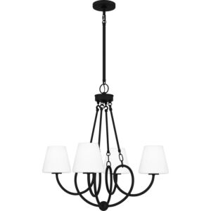 Atkins 4-Light Chandelier in Matte Black