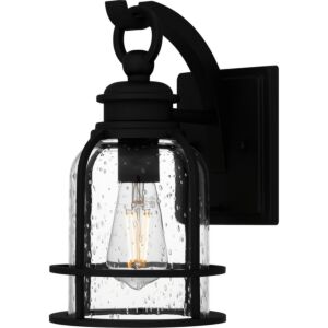 Bowles 1-Light Outdoor Wall Mount in Earth Black