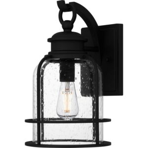 Bowles 1-Light Outdoor Wall Mount in Earth Black