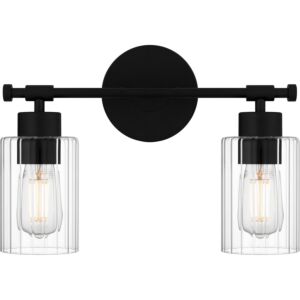 Caputo 2-Light Bathroom Vanity Light in Matte Black