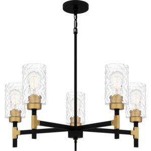 Carly 5-Light Chandelier in Matte Black