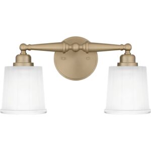 Cecilia 2-Light Bathroom Vanity Light in Bronze Gold