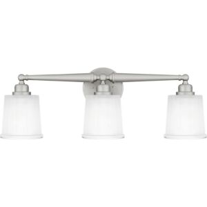 Cecilia 3-Light Bathroom Vanity Light in Brushed Nickel