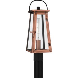 Carolina 1-Light Outdoor Post Mount in Aged Copper