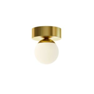 Pearl LED Flush Mount in Satin Brass