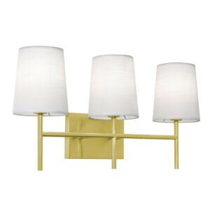 Rose 3-Light Bathroom Vanity Light in Satin Brass