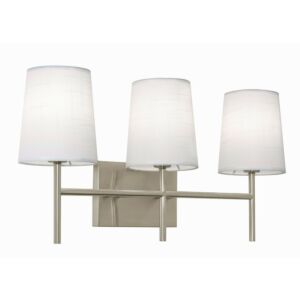 Rose 3-Light Bathroom Vanity Light in Satin Nickel