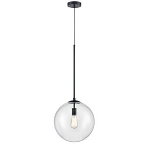 Delilah 1-Light Pendant in Matte Black