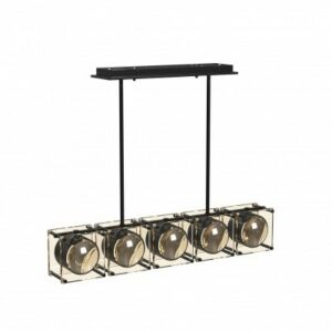 Peninisula 5-Light Linear Pendant in Matte Black