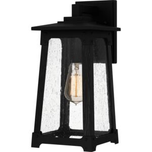 Drescher 1-Light Outdoor Wall Mount in Matte Black