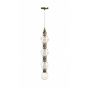 Avra 4-Light LED Pendant in Aged Brass