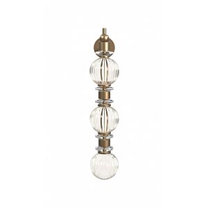 Avra 3-Light LED Wall Sconce in Aged Brass