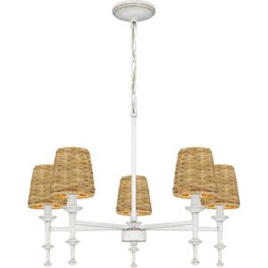 Flannery 5-Light Chandelier in Antique White