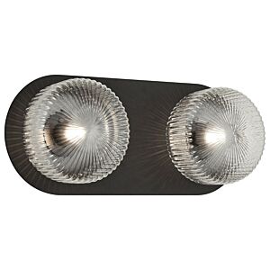 Knobbel 2-Light LED Wall Sconce in Matte Black