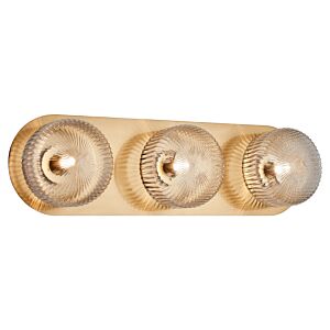 Knobbel 3-Light LED Wall Sconce in Aged Gold Brass