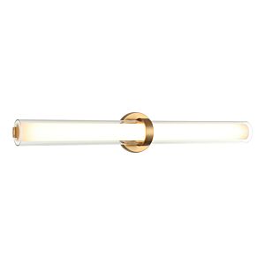 Satchie 2-Light LED Wall Sconce in Aged Gold Brass