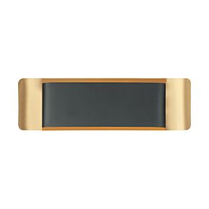 Kumilo 1-Light LED Wall Sconce in Matte Black with Aged Gold Brass