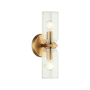 Westlock 2-Light Wall Sconce in Aged Gold Brass