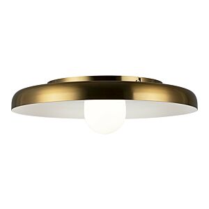 Creston 1-Light LED Ceiling Mount in Aged Gold Brass