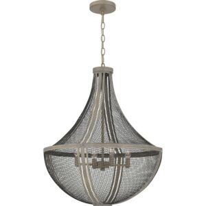 Hallie 4-Light Pendant in Distressed Grey Wood