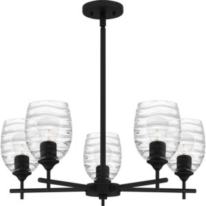 Lucy 5-Light Chandelier in Matte Black