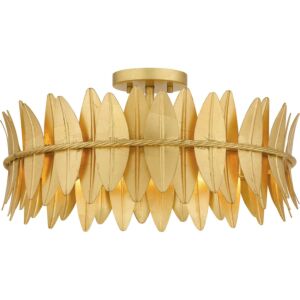 Liza 4-Light Semi-Flush Mount in Gold Leaf