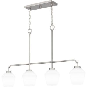 Nielson 4-Light Linear Chandelier in Brushed Nickel