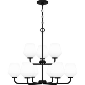 Nielson 9-Light Chandelier in Matte Black