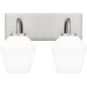 Nielson 2-Light Bathroom Vanity Light in Brushed Nickel